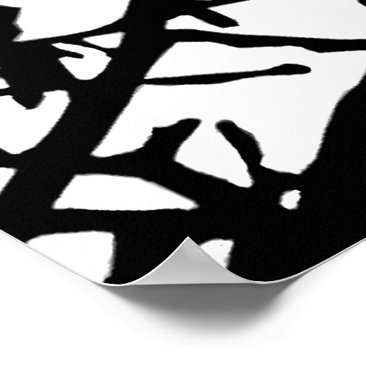 Vogel op een filiaal poster (Hoek)