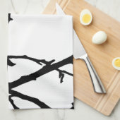 Vogel op een filiaal theedoek (Quarter Fold)