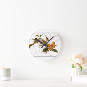 Vogel op een fruitboom ronde klok (Huis)