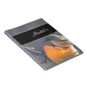 Vogel op een half opgegeten Apple Notitieboek (Rechterzijde)