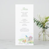 Vogel op een hek Douche Menu (Staand voorkant)