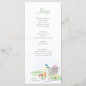 Vogel op een hek Douche Menu (Voorkant)