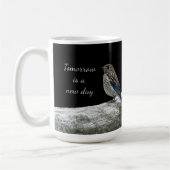 Vogel op een hek mok (Links)