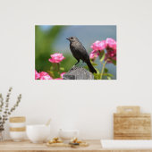 Vogel op een hek poster (Keuken)