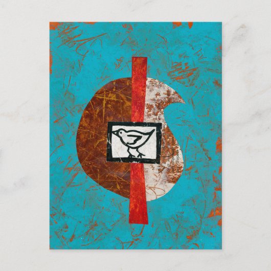 Vogel op een hike Briefkaart (Voorkant)