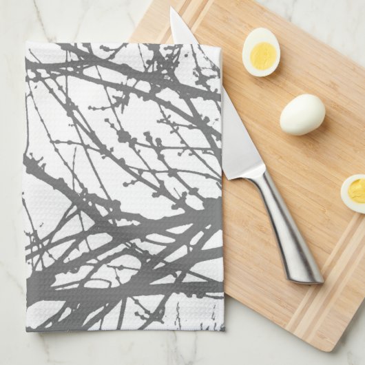 Vogel op een Maple Theedoek (Quarter Fold)