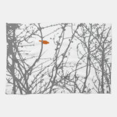 Vogel op een Maple Theedoek (Horizontaal)