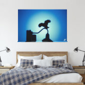 Vogel op een paal serie #2 canvas afdruk (Insitu (Slaapkamer))
