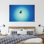 Vogel op een paal serie #8 canvas afdruk (Insitu (Slaapkamer))