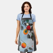 Vogel op een Persimmon-boom, Watanabe Seitei Schort (Gedragen)