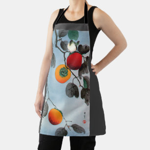 Vogel op een Persimmon-boom, Watanabe Seitei Schort