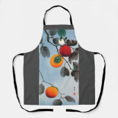 Vogel op een Persimmon-boom, Watanabe Seitei Schort (Voorkant)