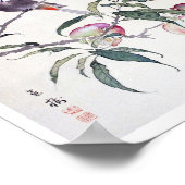 Vogel op een Perzikboom, Imao Keinen Poster (Hoek)