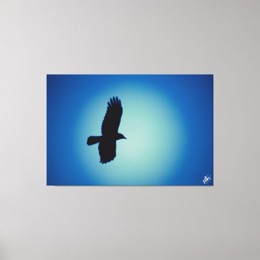 Vogel op een post serie #6 canvas afdruk (Voorkant)