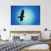 Vogel op een post serie #6 canvas afdruk (Insitu (Slaapkamer))