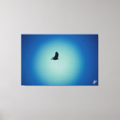 Vogel op een post serie #8 canvas afdruk (Voorkant)