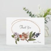 Vogel op een speciale bijkantoor bedankkaart (Staand voorkant)