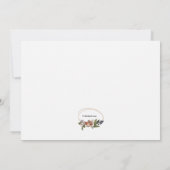 Vogel op een speciale bijkantoor bedankkaart (Achterkant)