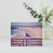 Vogel op een spoor briefkaart (Staand voorkant)
