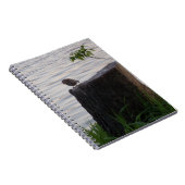 Vogel op een Stomp Spiraal Notebook Notitieboek (Rechterzijde)
