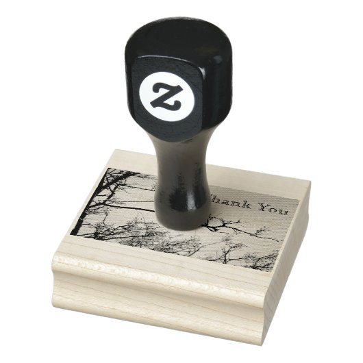 Vogel op een tak Bedankt Rubberstempel (Stempel)