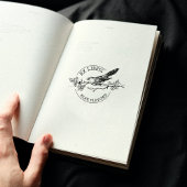 Vogel op een tak, Ex Libris Boek Rubberstempel