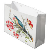 Vogel op een tak groot cadeauzakje (Voorkant Gekanteld)