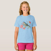 Vogel op een tak t-shirt (Voorkant volledig)