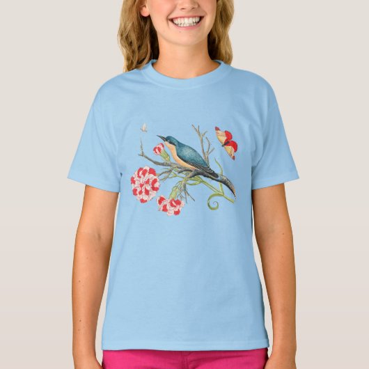 Vogel op een tak t-shirt (Voorkant)