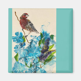 Vogel op een takmagneet magneet