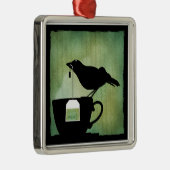 Vogel op een Teacup Ornament (Rechts)