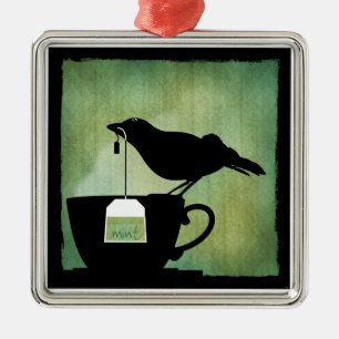 Vogel op een Teacup Ornament