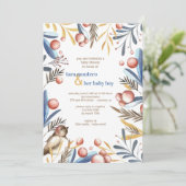 Vogel op een uitnodiging voor een bijkantoor (Staand voorkant)