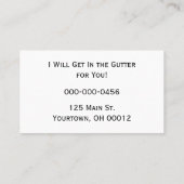 Vogel op een vuile goot visitekaartje (Achterkant)