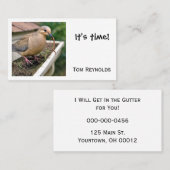 Vogel op een vuile goot visitekaartje (Voorkant / Achterkant)