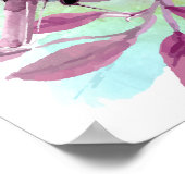 Vogel op een waterverf natuur poster (Hoek)