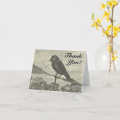 Vogel op een windvaan "Dank u!" Wenskaart Kaart (Gele Bloem)