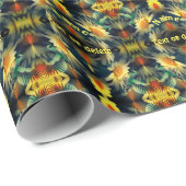 Vogel op gele dagen Fantasy Art gepersonaliseerd Cadeaupapier (Rol Hoek)