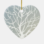 Vogel op het nest met Kerstmis Keramisch Ornament (Achterkant)