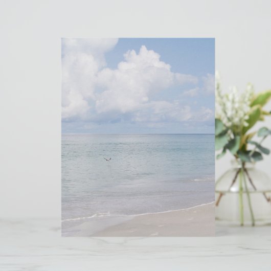 Vogel op het strand Briefpapier (Staand voorkant)