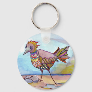 Vogel op het strand sleutelhanger