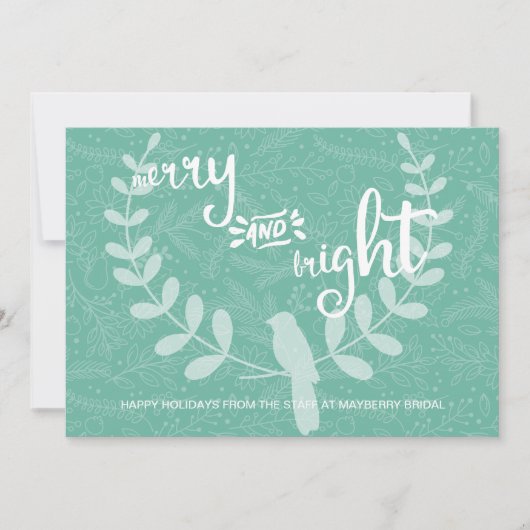 Vogel op Laurel Merry en Bright Corporate Kaart (Voorkant)