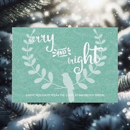 Vogel op Laurel Merry en Bright Corporate Kaart