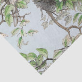 Vogel op nestblauwe hemelbomen laat ontkoppelingsb tissuepapier (Detail)