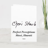 Vogel op Ricepaper Kaart (Achterkant)