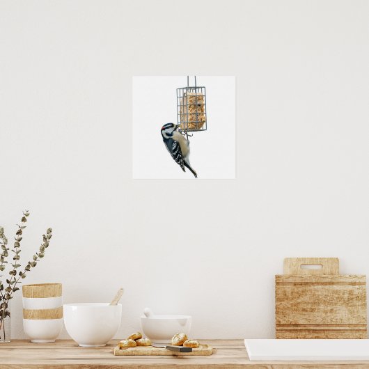 Vogel op Suet Feeder Graphic Poster (Keuken)