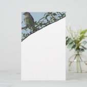 vogel op tak briefpapier (Staand voorkant)