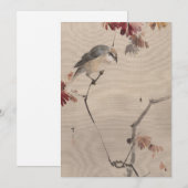 Vogel op tak kijken Spider | Watanabe Seitei (Voorkant / Achterkant)