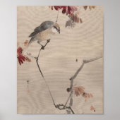 Vogel op tak kijken Spider | Watanabe Seitei Poster (Voorkant)