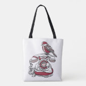 Vogel op Telefoon Boodschappentas Tote Bag (Achterkant)